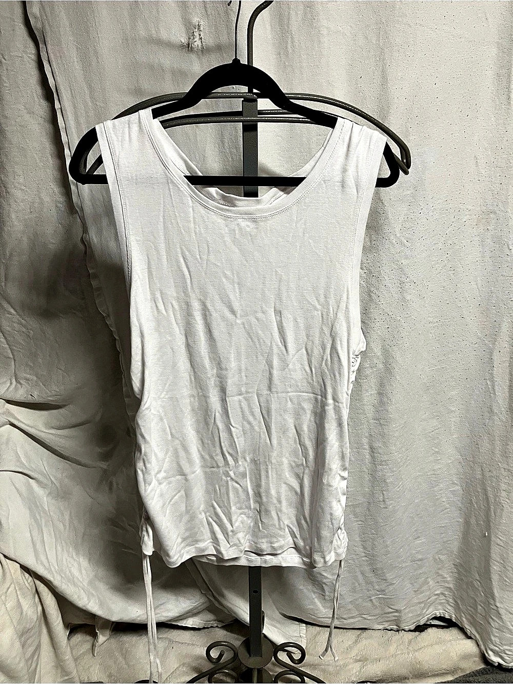 Good American Side Drawstring Tank White Size 7